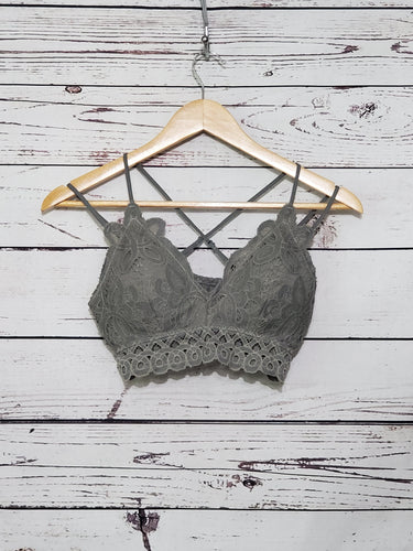 Grey Lace Bralette