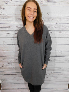Relaxing, Oversized Tunic Length Sweatshirt