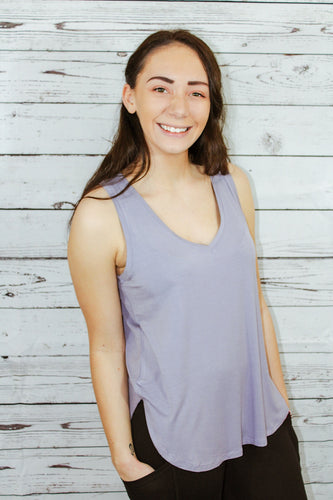 Romantic Lavender V-Neck Tank