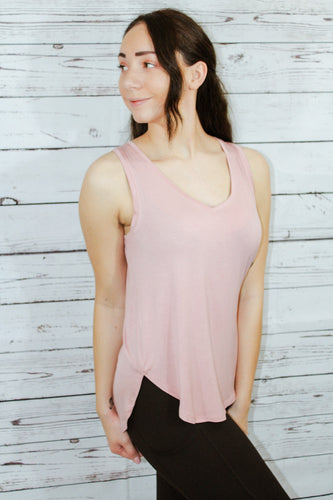 Romantic Pink V-Neck Tank